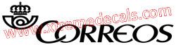 CORREOS text with logo Decal